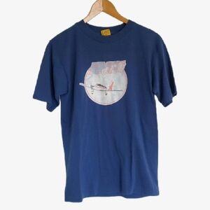 T Plus Vintage 50/50 tee shirt Flying #2 flying ace plane made in USA